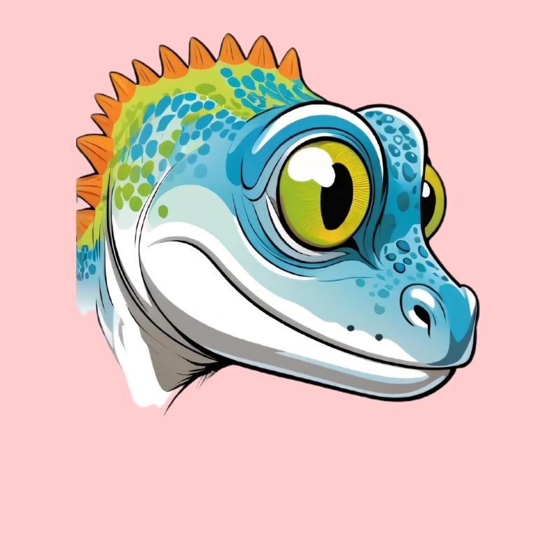 Conception de dessin animé Geko coloré