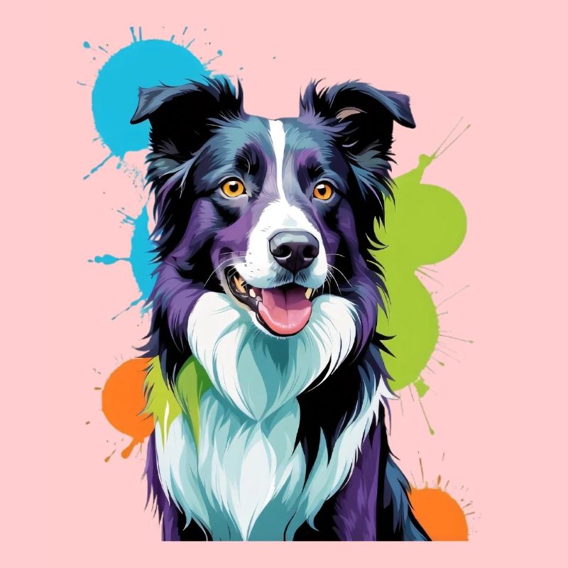Buntgespritzter Border Collie