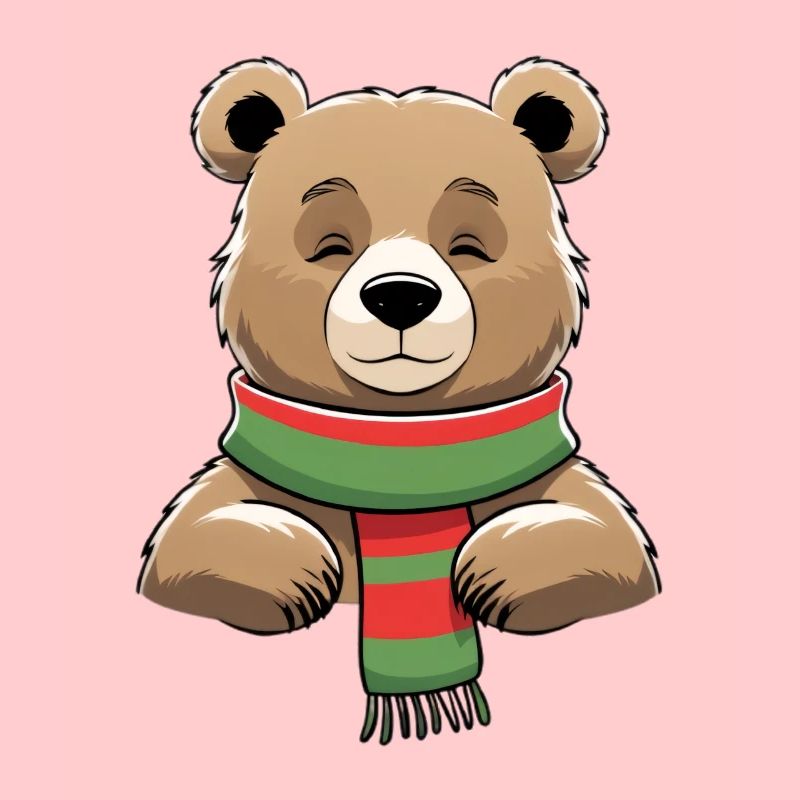 Winterbär mit Schal