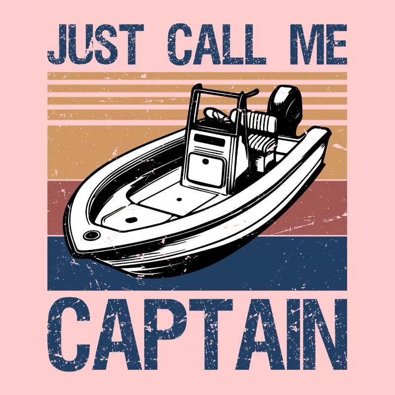 Bateau rétro vintage appelez-moi simplement capitaine
