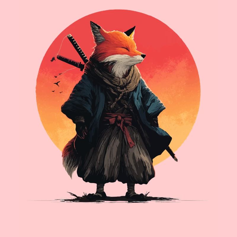 Fox Samurai at Sunset
