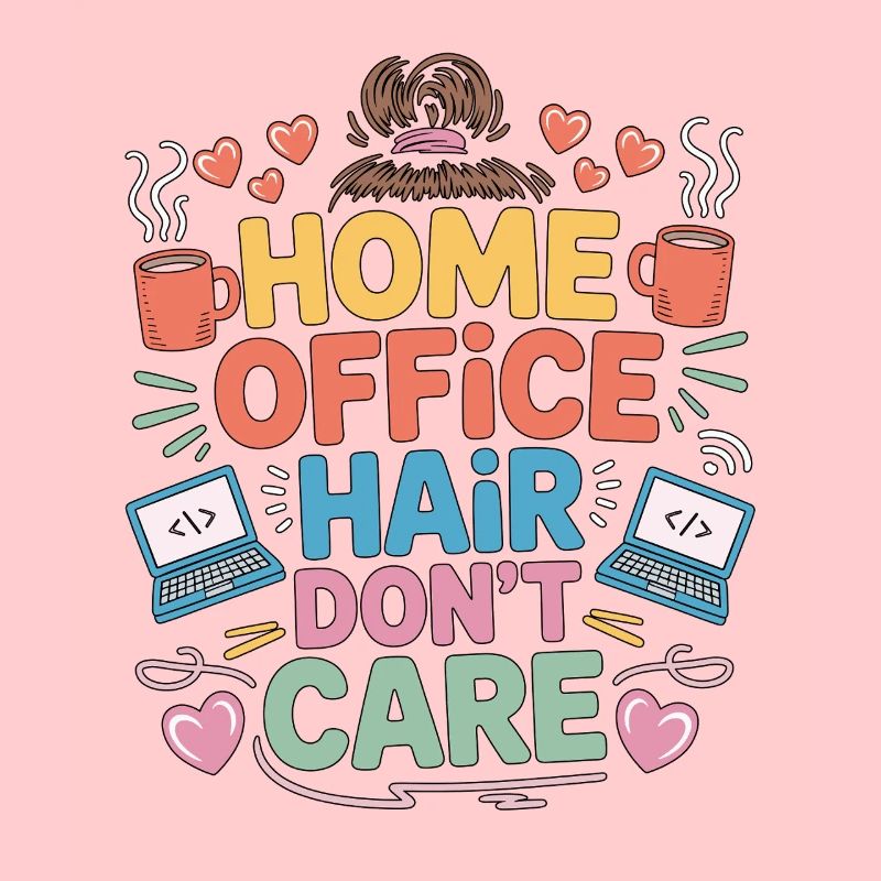 Remote Developer Home Office Hair Web Developer