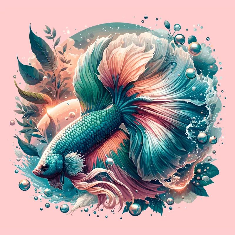 Betta splendens, poisson coloré