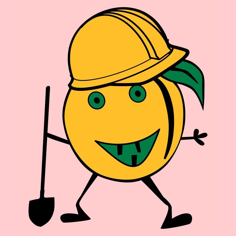 Orangen Bauarbeiter