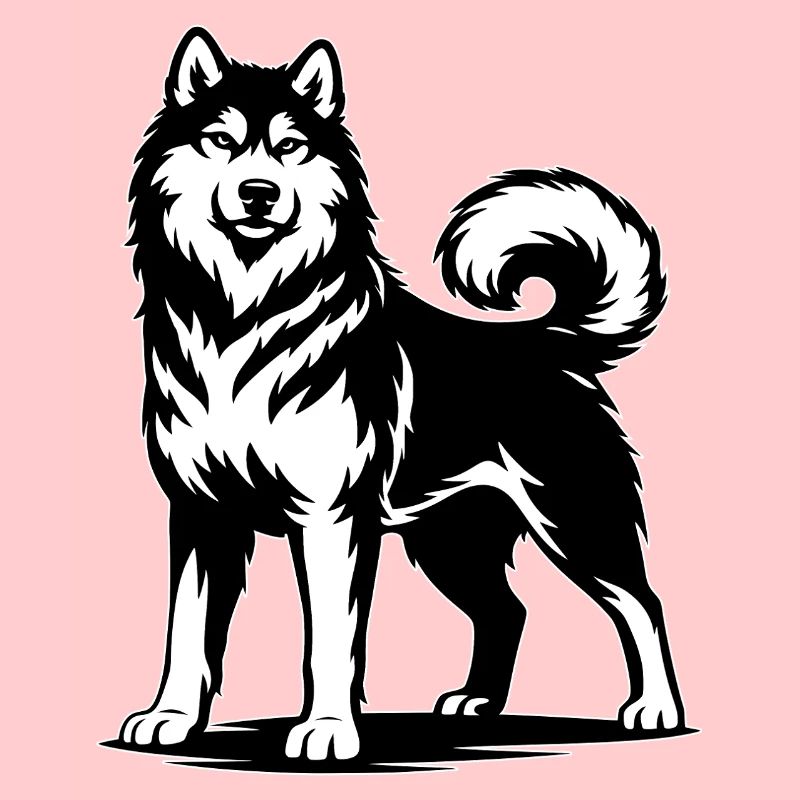 Alaskan Malamute in stolzer Pose