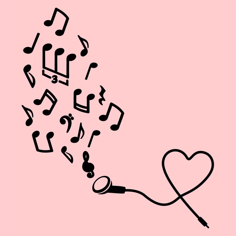 Kopfhörer mit Noten