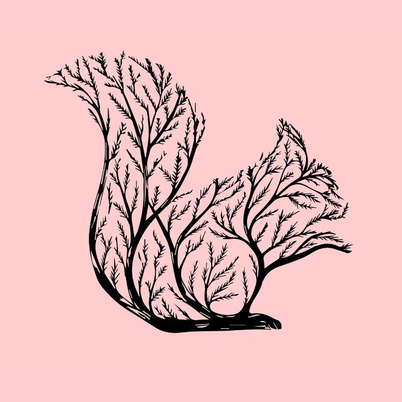 Kunstvolles Eichhörnchen