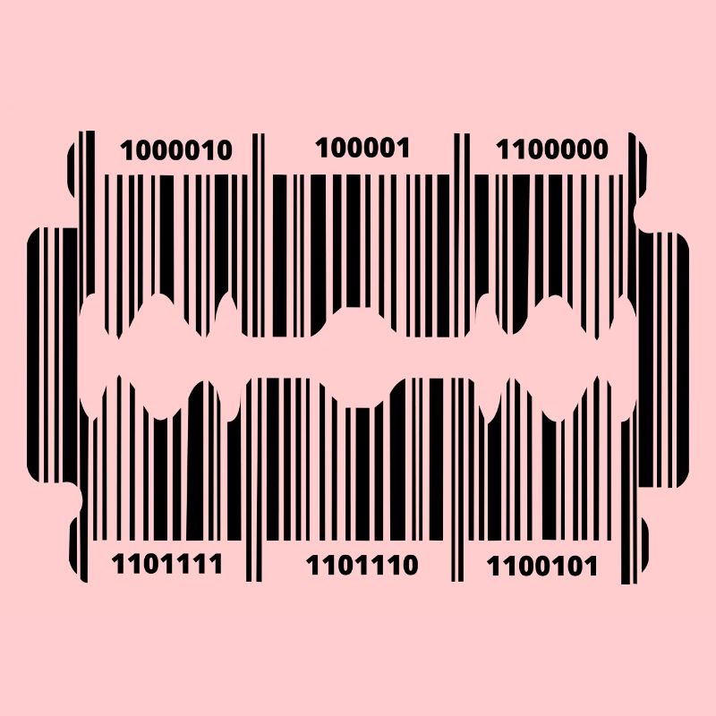 Rasierklinge mit geheim Code