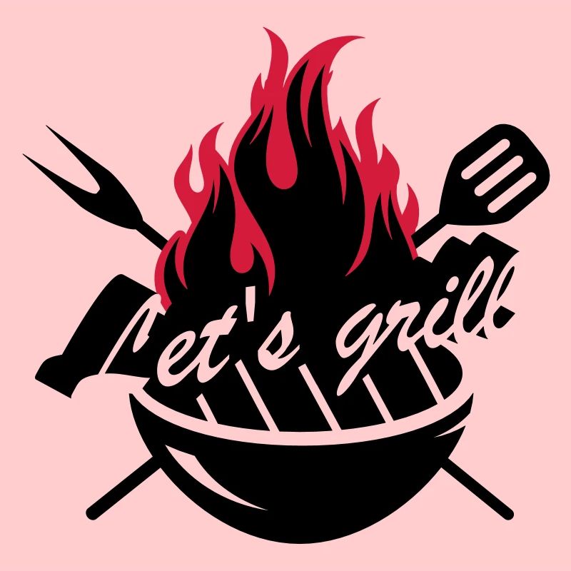 Grill mit Grillbesteck