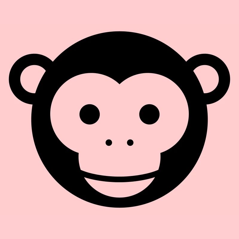 Tête de singe - Dessin animé mignon au visage de singe