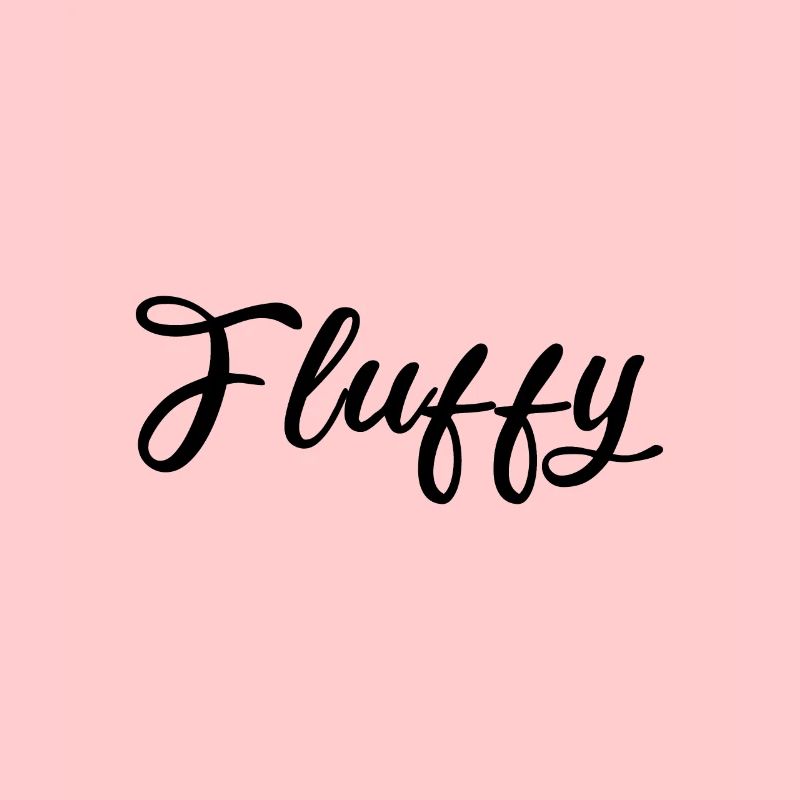 Fluffy Script Glitzer Schriftzug