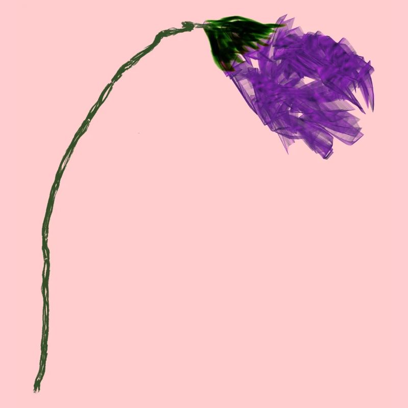 Violette Blume mit abstrakter Oberfläche
