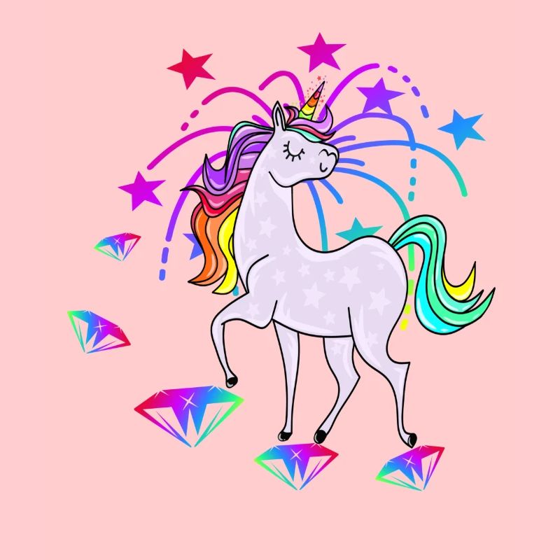 Einhorn Sterne Glitzer Regenbogen
