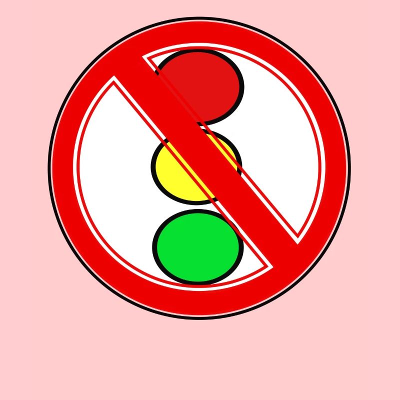 Panneau d’interdiction des feux de circulation