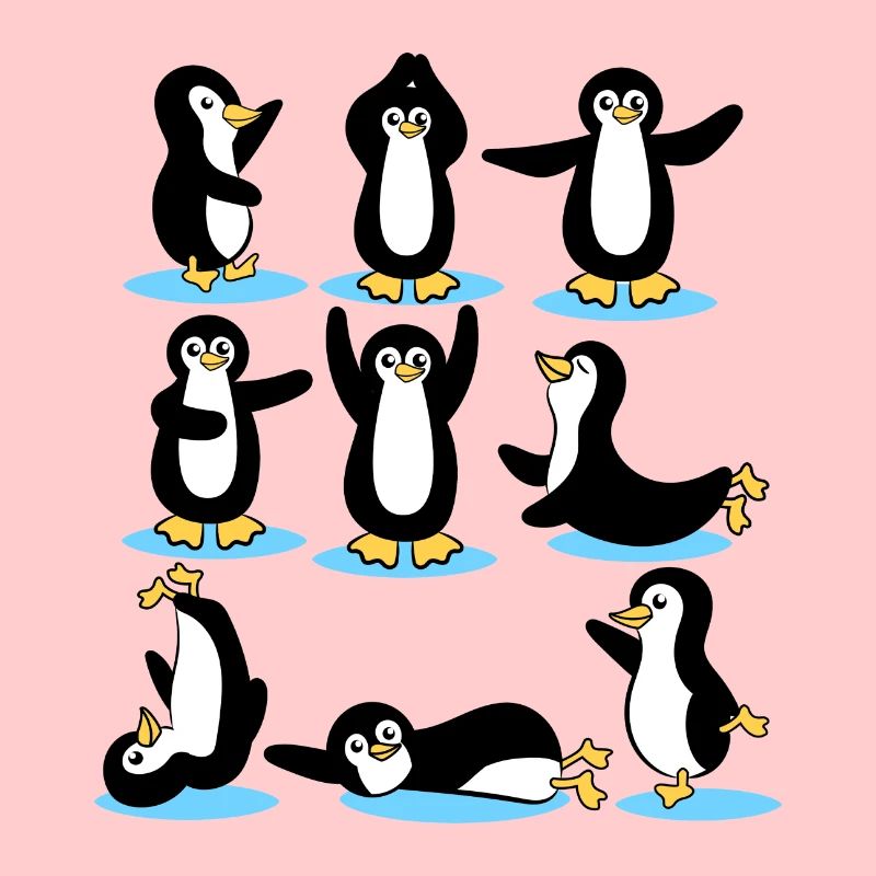 Cool Eislaufen Pinguin Arktis Eis Tier Vogel