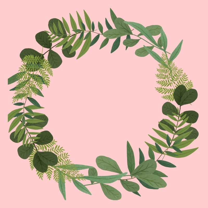 Couronne verte de feuilles