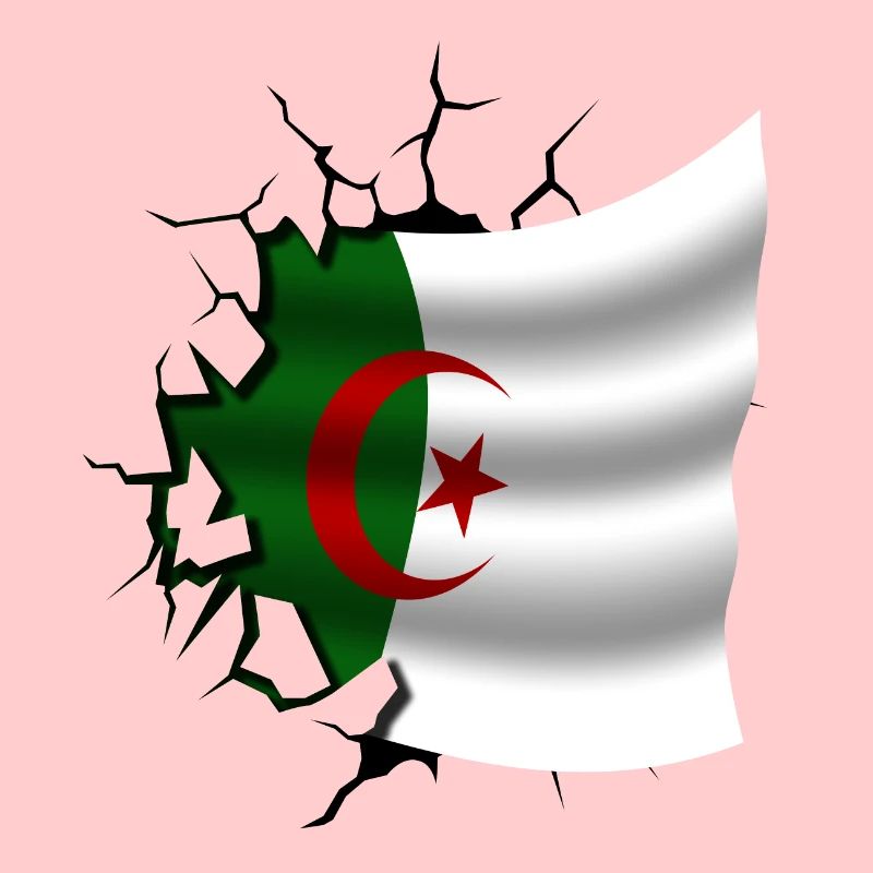 Algeria - Algeria - Torn Flag