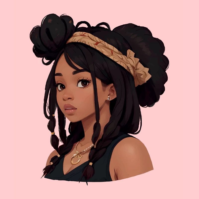 Hübsche Frau mit Dreadlocks