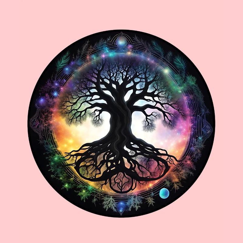 Root tree in rainbow circle