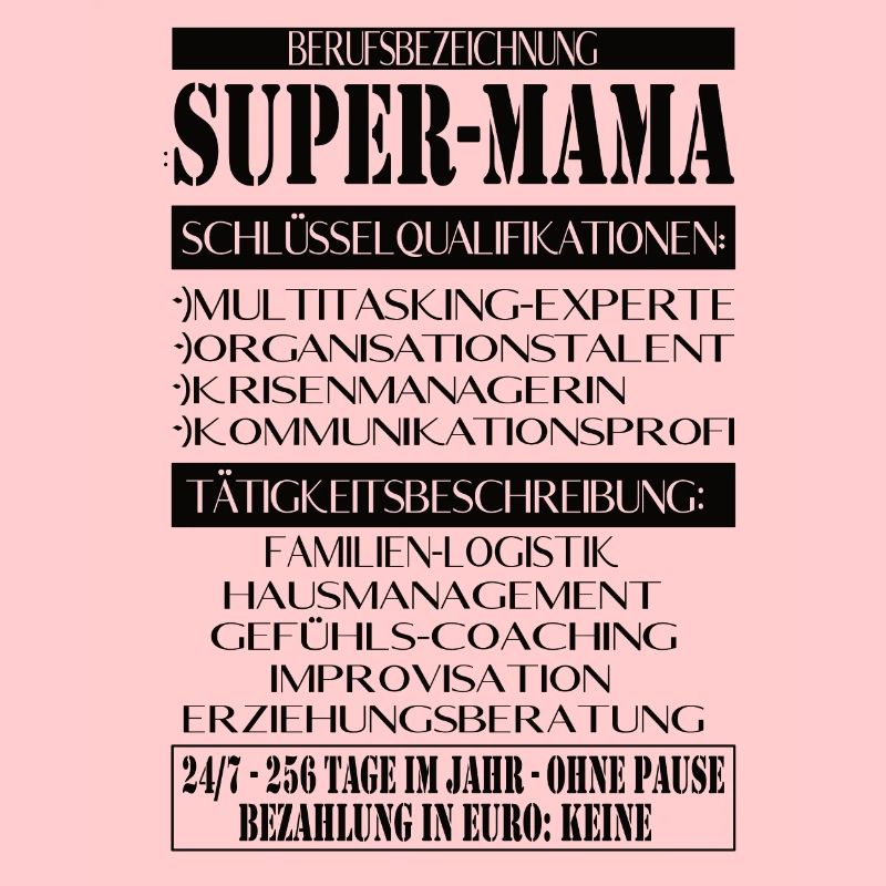 Super Mama – Description du poste avec humour