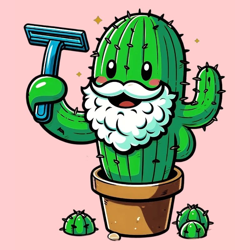 Cactus rasiert sich den Bart