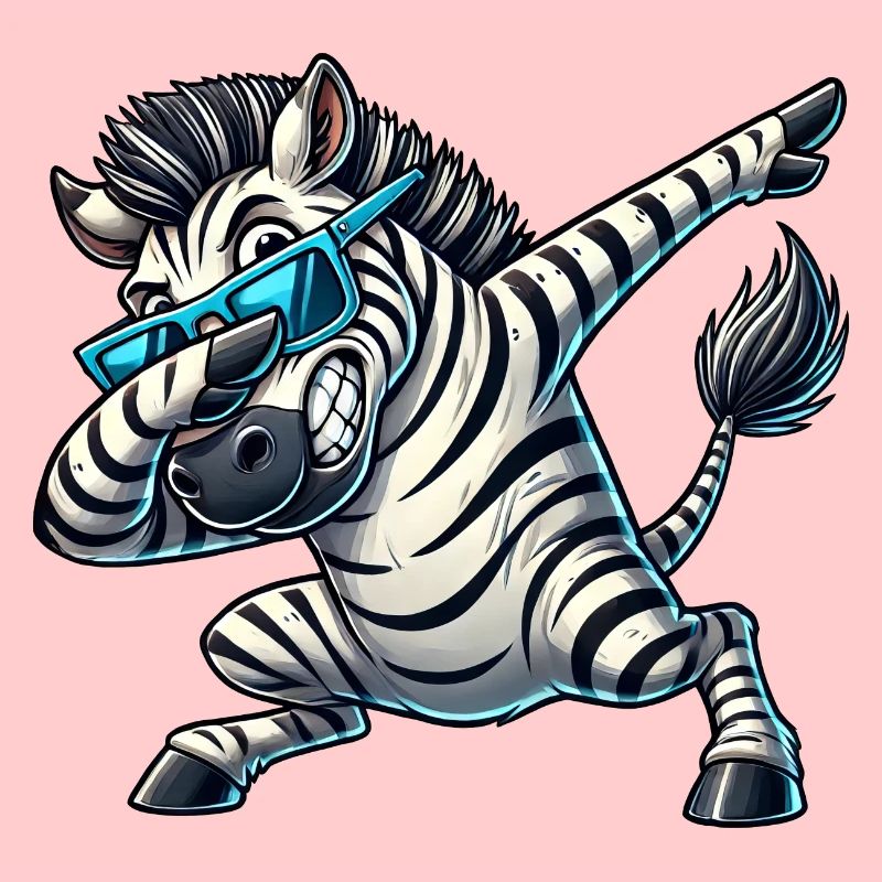 Cooles Zebra das den Dab Tanz macht