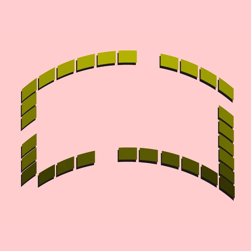 Frame Squares Graduated Green Gradient