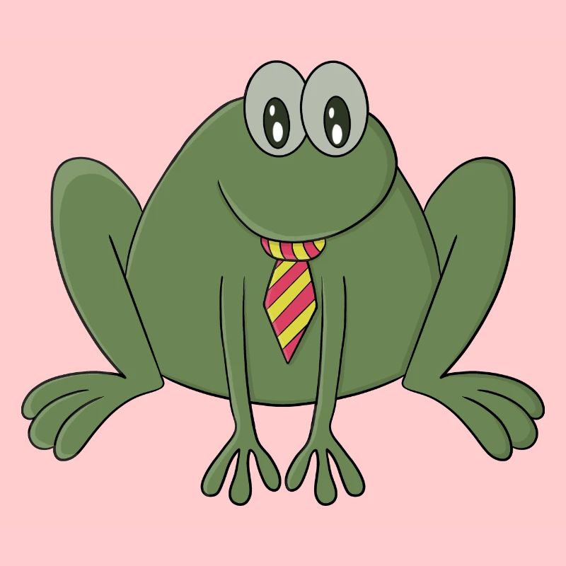 Frosch mit Krawatte