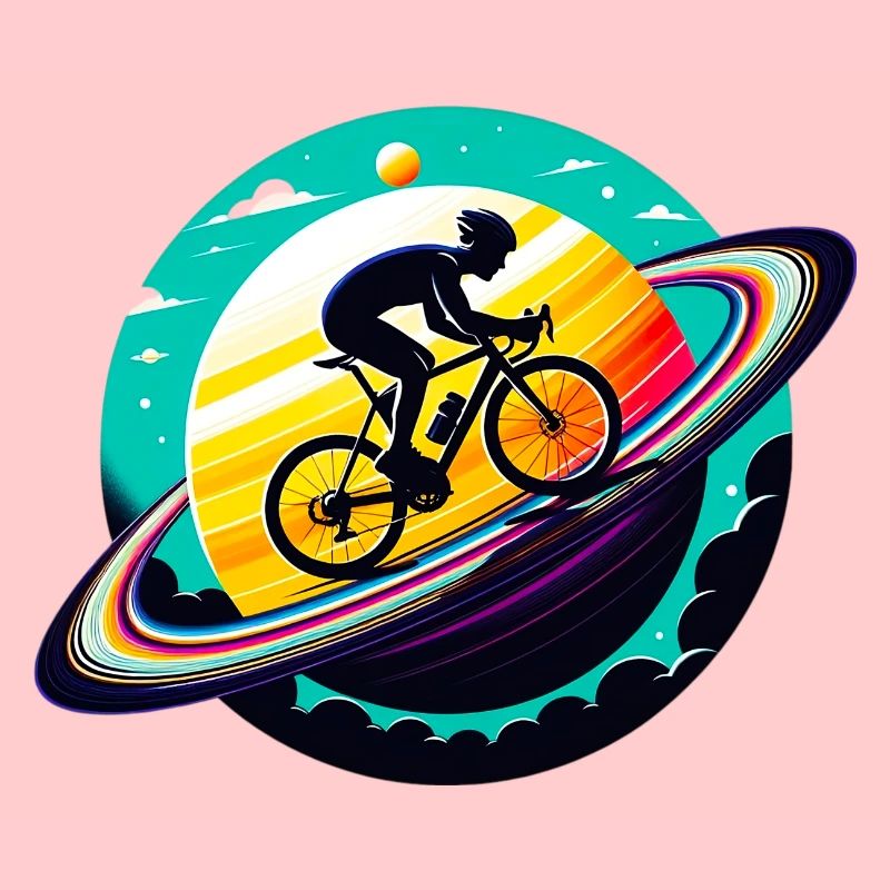 Cyclist on Saturn