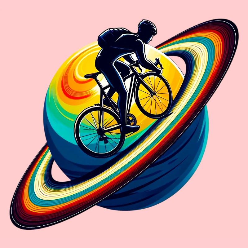 Cyclist on Saturn