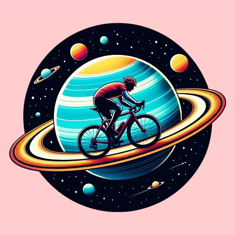Cyclist on Saturn