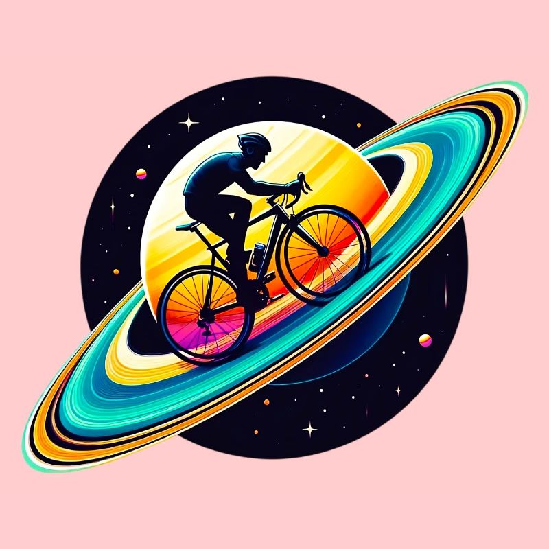 Cyclist on Saturn