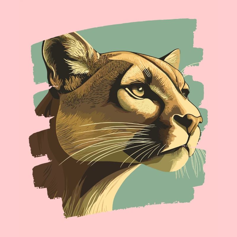 Lion de montagne Rétro