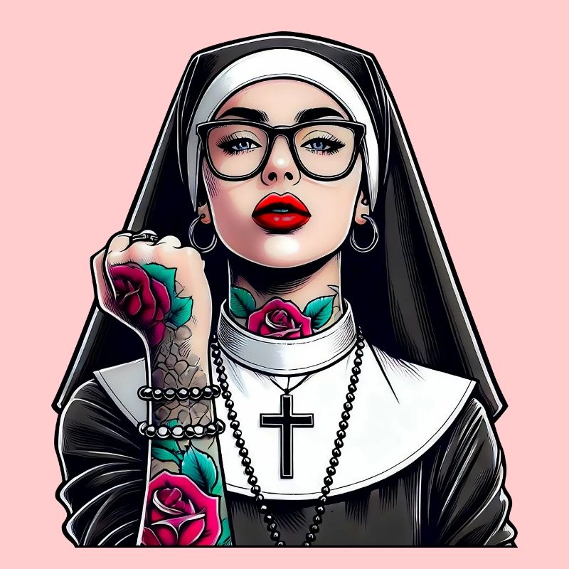 Religieuse avec tatouage