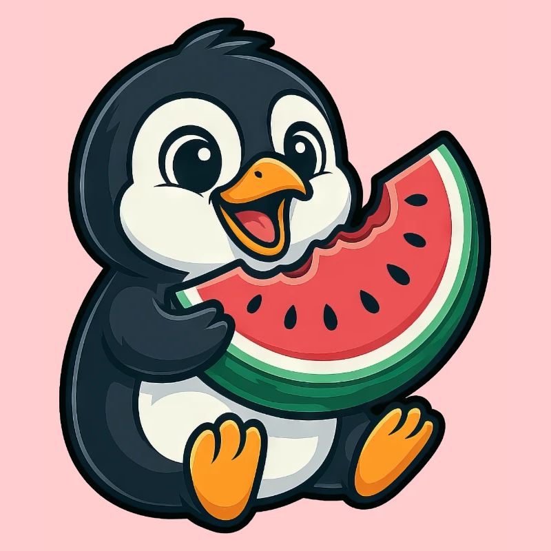 Pingouin aux fruits d’été pastèque