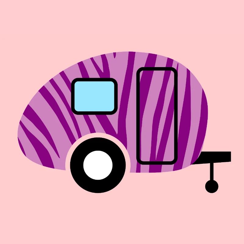 Caravan Caravan Zebra Camping Camper Pattern Fan