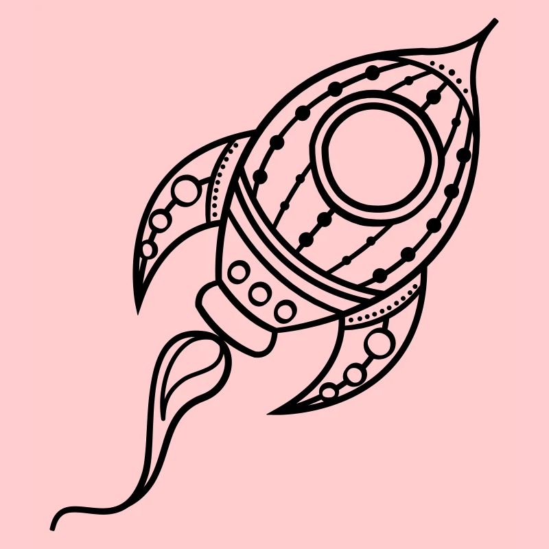 Fusée Doodle Voyage dans l’espace