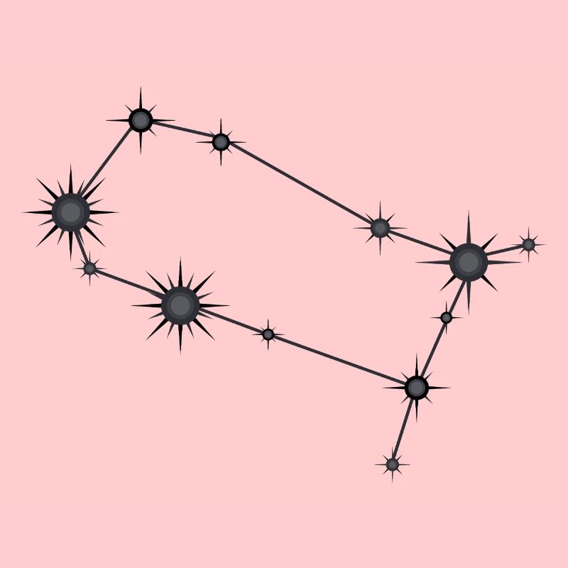 Zwillinge Sternbild Sternzeichen Schwarz & Grau