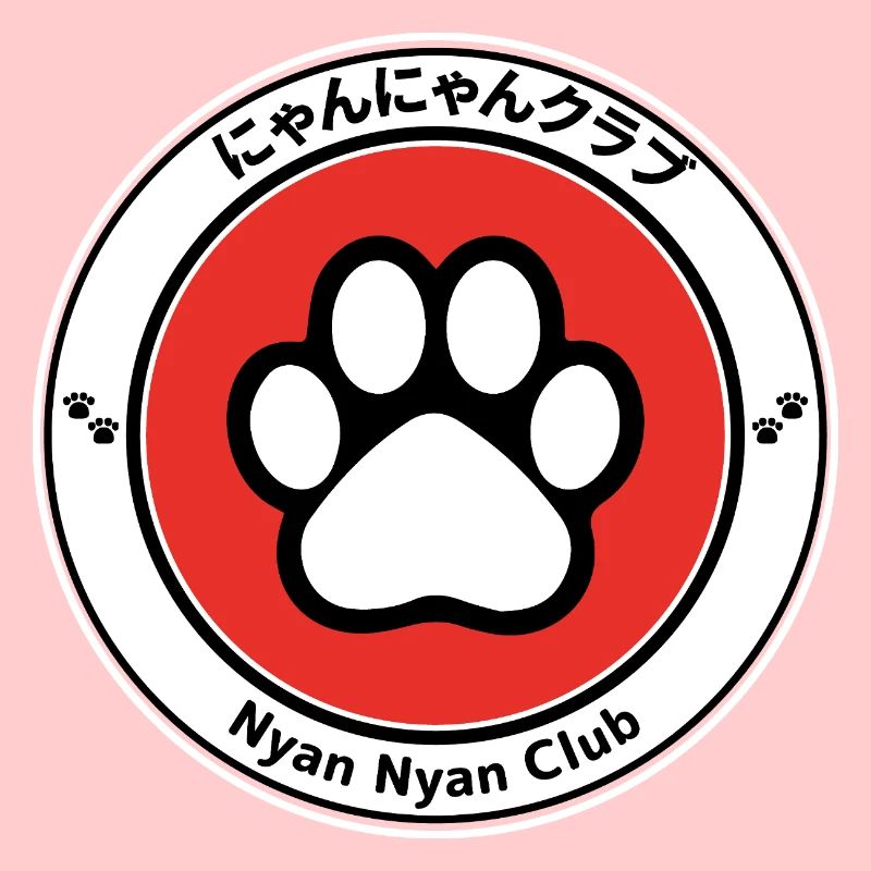 Conception de logo Nyan patte de chat mignon