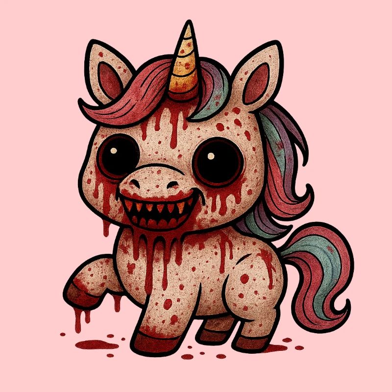 Blutiges Horror-Einhorn