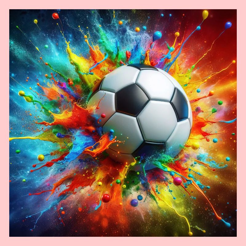Soccer Art Splash Lebendiges Design