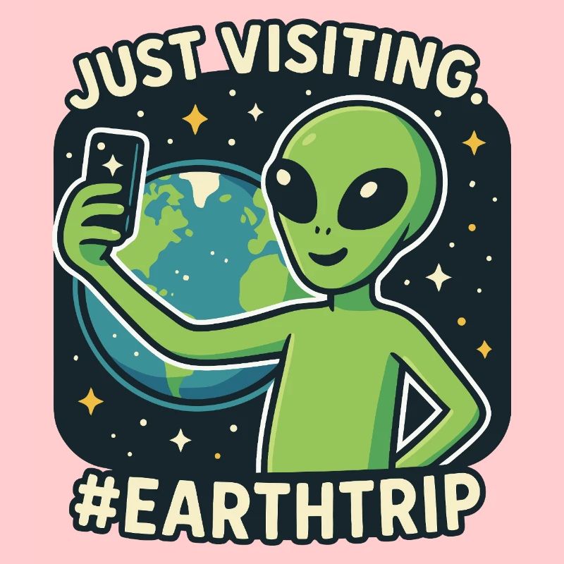 Alien Selfie mit Erde