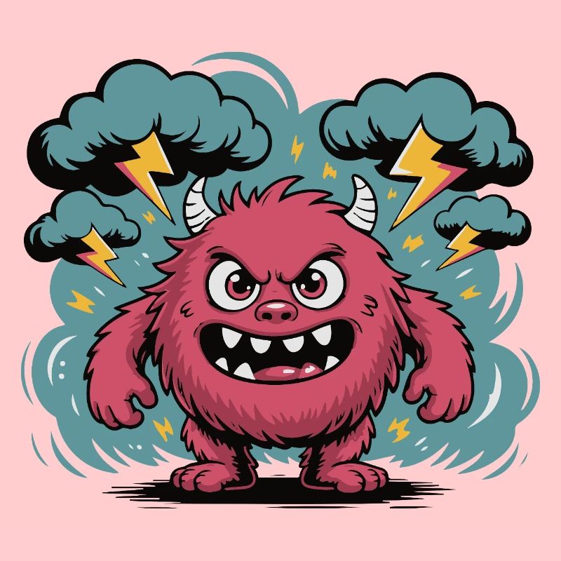 Fierce Storm Monster Illustration