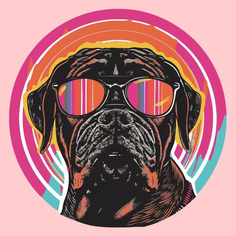 Schicker Hund mit Sonnenbrille