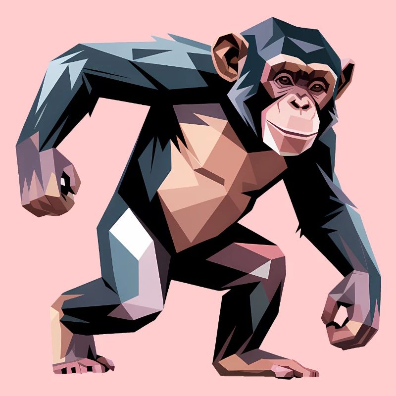 Monkey - Cooles Low-Poly-Logo