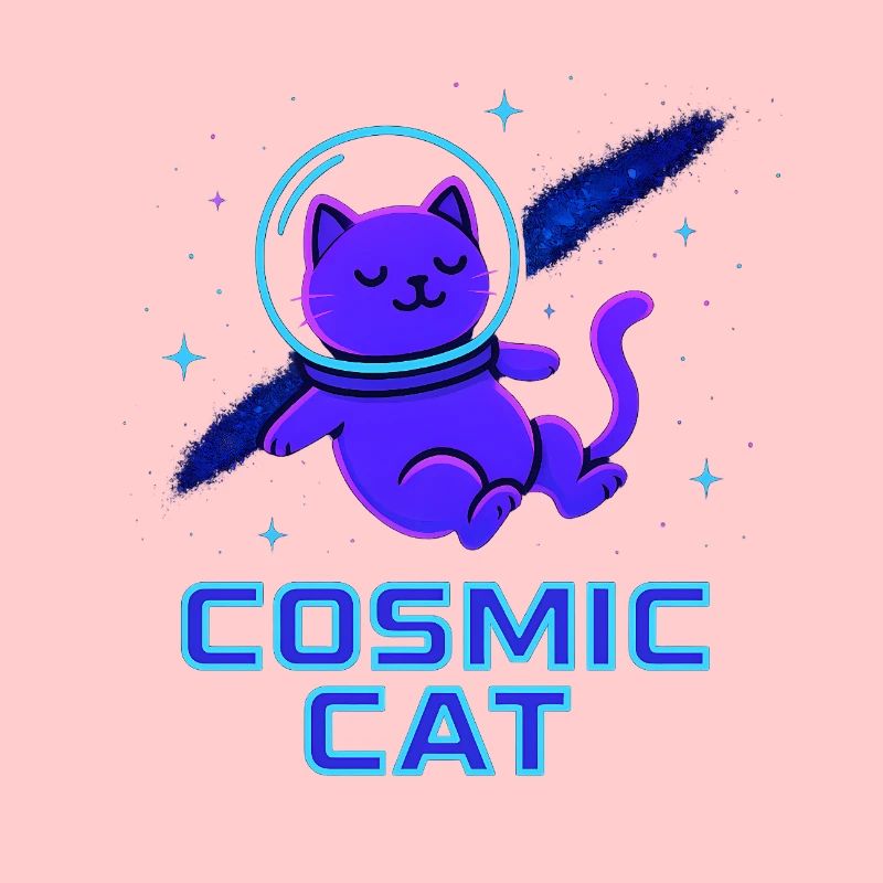 Néon de chat cosmique