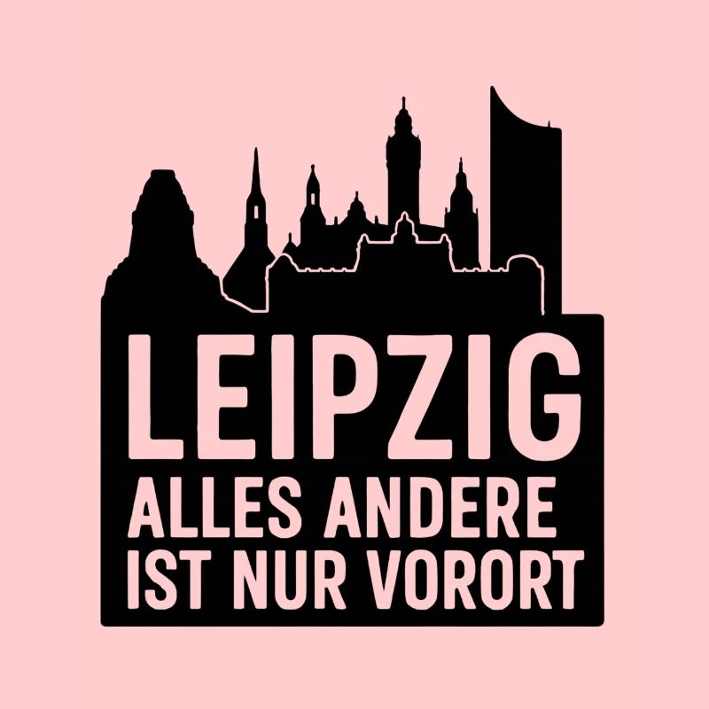 Leipzig Skyline Silhouette Texte Design Ville