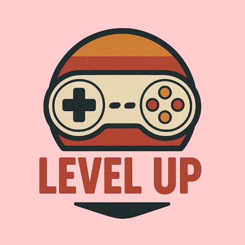 Graphiques de manette rétro Level Up