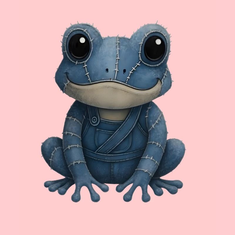 Denim Patchwork Grenouille