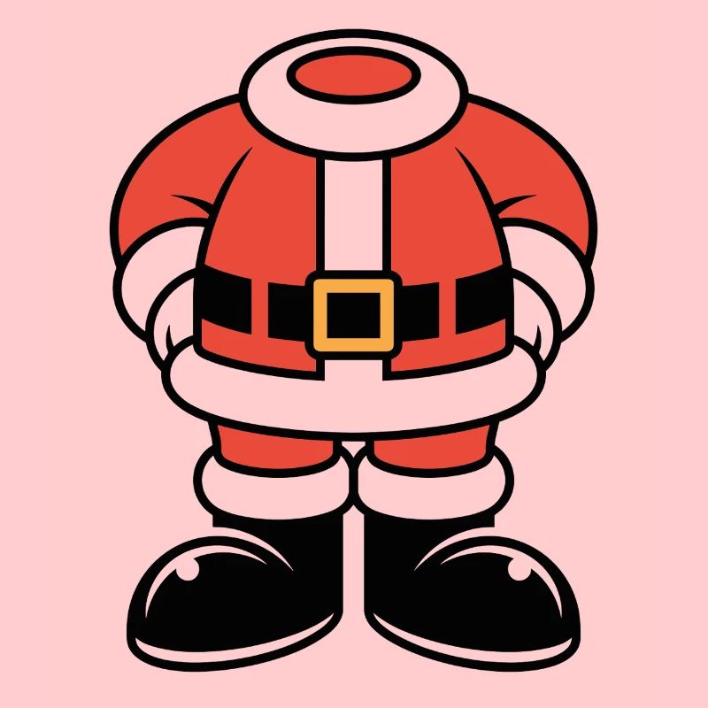 Große Santa Silhouette in Rot